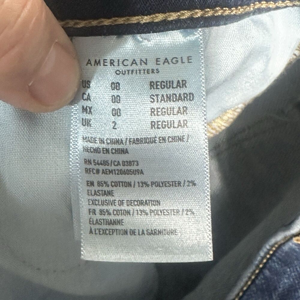 American Eagle Women's Next Level Stretch Hi-Rise Jegging Size 00 Distressed - Picture 10 of 10